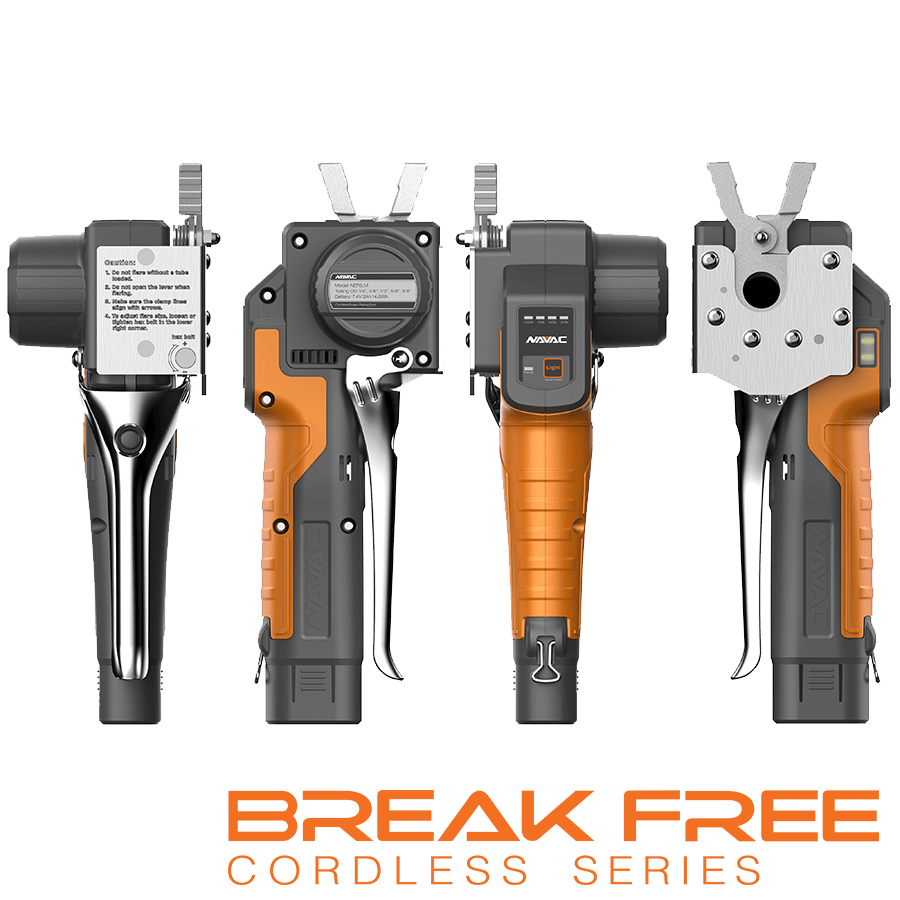 NAVAC NEF6LM BreakFree® Power Flaring Tool, 3/4 Max OD, w/ Flare Gauge