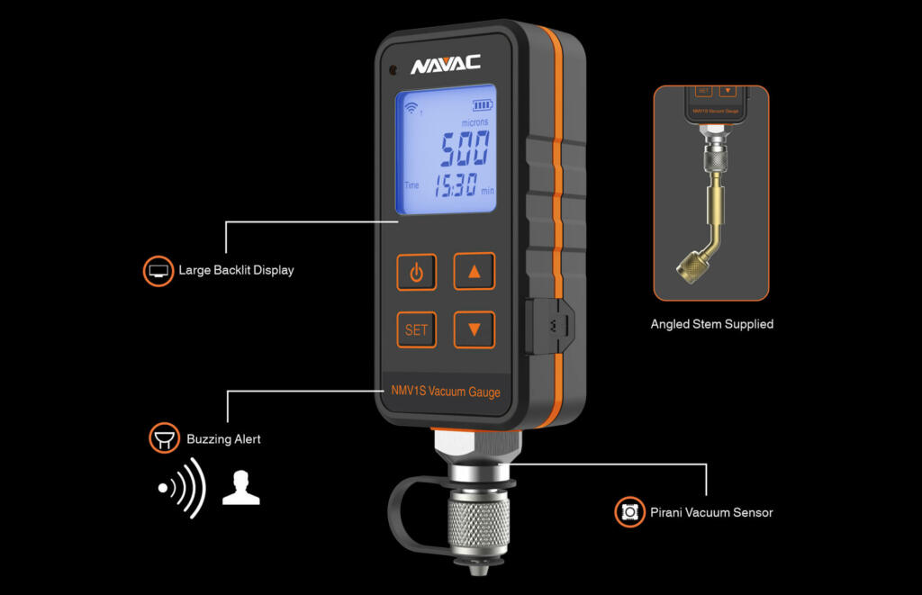 Micron Vacuum Gauge NMV1, Digital Micron Vacuum Gauges