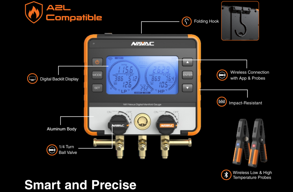 NEXUS Digital Manifold Gauge NX1 NAVAC