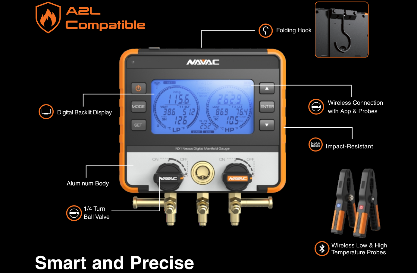NEXUS Digital Manifold Gauge NX1 NAVAC